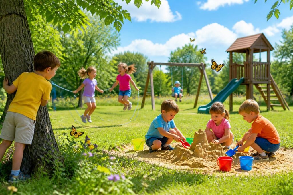 découvrez des jeux extérieurs adaptés aux enfants de 5 ans pour des activités ludiques et sécurisées en plein air, favorisant le plaisir et le développement.