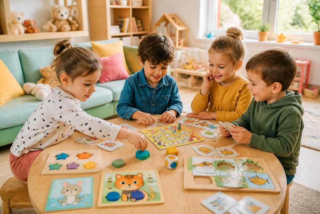 découvrez notre sélection de jeux de société pour enfants dès 4 ans, parfaits pour des moments de partage et de plaisir en famille.