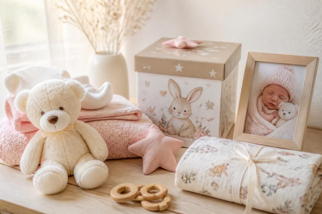 découvrez des cadeaux de naissance personnalisés et originaux pour bébé, fille ou garçon, parfaits pour célébrer cet heureux événement avec une touche unique et mémorable.