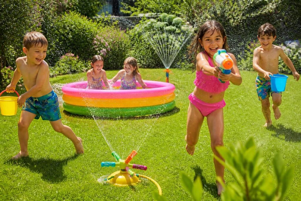 découvrez des idées ludiques et rafraîchissantes pour des jeux d'eau en extérieur, parfaits pour amuser les enfants dans le jardin cet été.