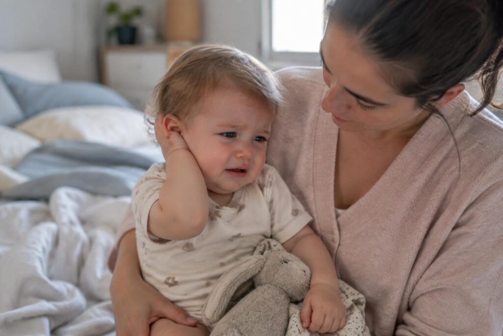 découvrez comment reconnaître les symptômes d’une otite chez un bébé de 6 mois à 2 ans et savoir quand consulter un médecin.