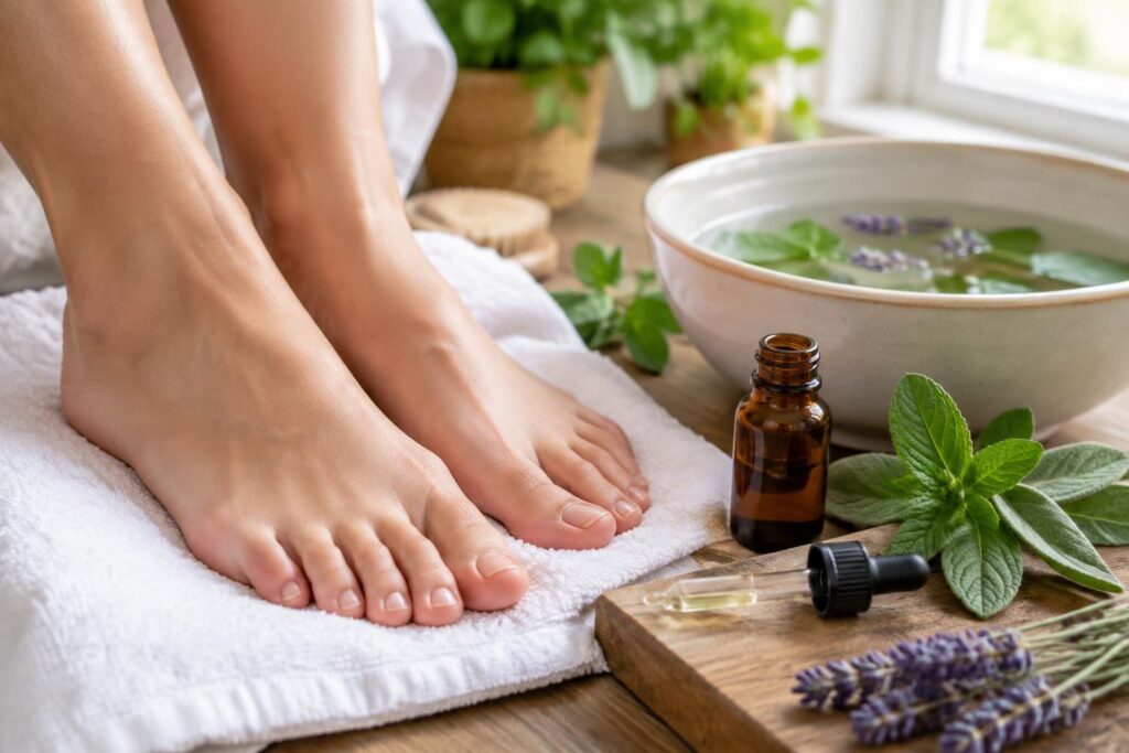 Anti transpirant huile essentielle : solutions naturelles pour les pieds